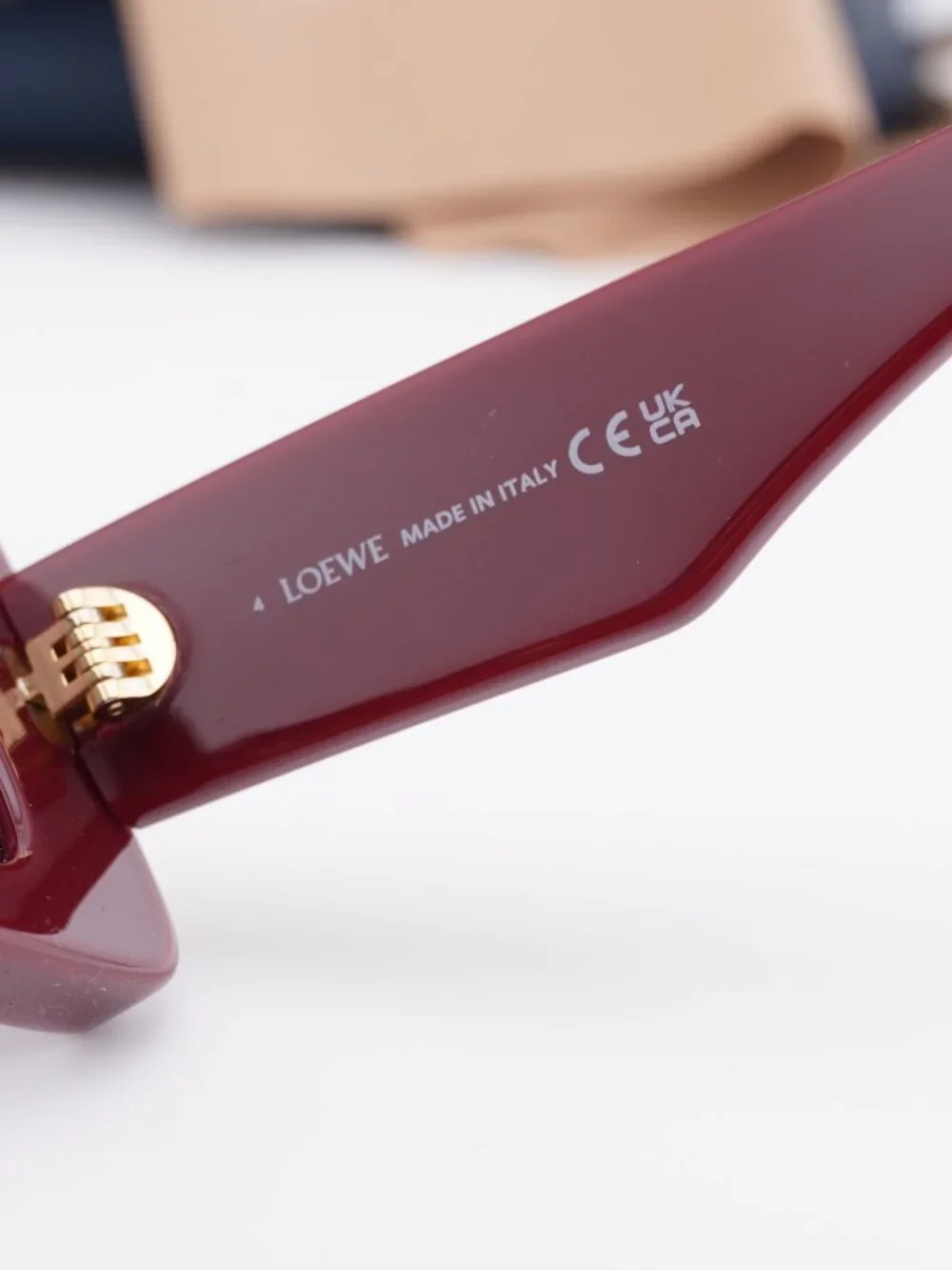 Loewe LW40102F 66A Square Sunglasses – Red\Grey